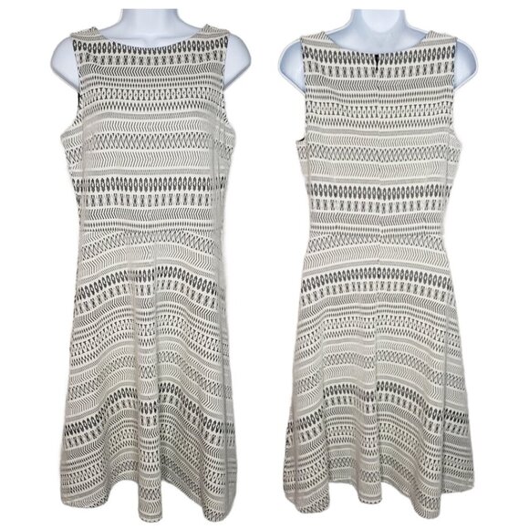 Banana Republic Dresses & Skirts - NWT Banana Republic Women's Sz 8 Grey/Ivory Tribal Slimming Pattern Dress (1509)